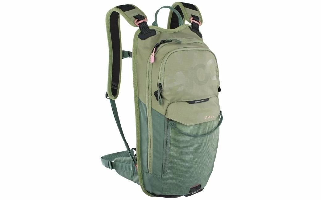 Sac à Dos EVOC Stage 6L Vert Olive + Poche à Eau 2L 3 Sac à Dos EVOC Stage 6L Vert Olive + Poche à Eau 2L